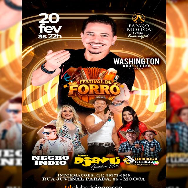 Festival de Forró com Washington Brasileiro em São Paulo