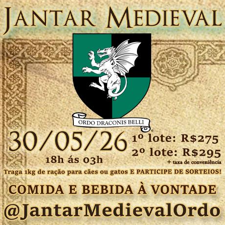 Jantar Medieval Ordo Draconis Belli 2026 em Socorro