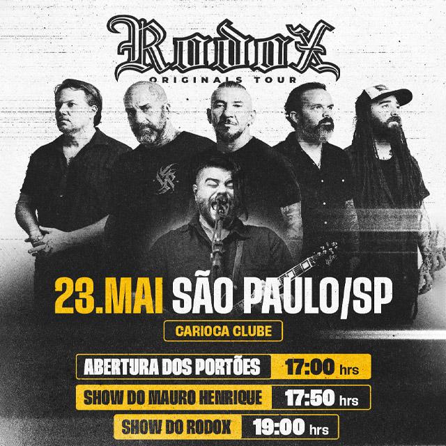 Rodox Originals Tour em São Paulo - Data Extra