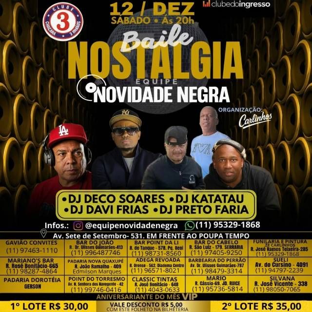 Baile Nostalgia - Equipe Novidade Negra