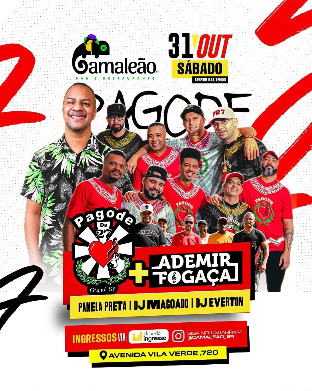 Pagode da 27 + Ademir Fogaça no Camaleão Bar