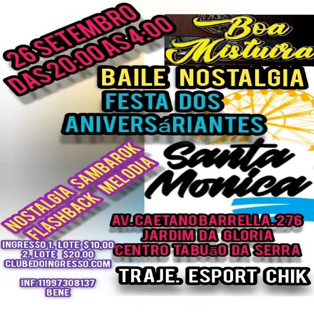 Baile Nostalgia - Festa dos Aniversariantes