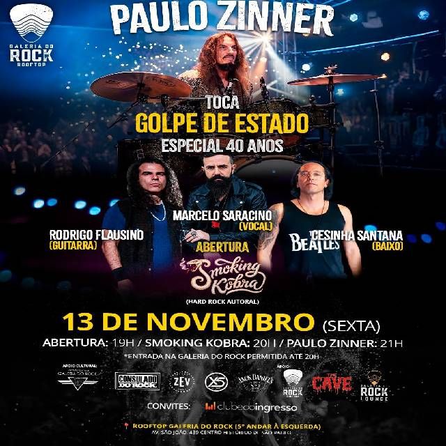 Especial 40 anos de Golpe com Paulo Zinner + Smoking Cobra (Hard Rock Autoral)