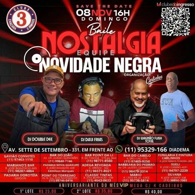 Baile Nostalgia - Equipe Novidade Negra