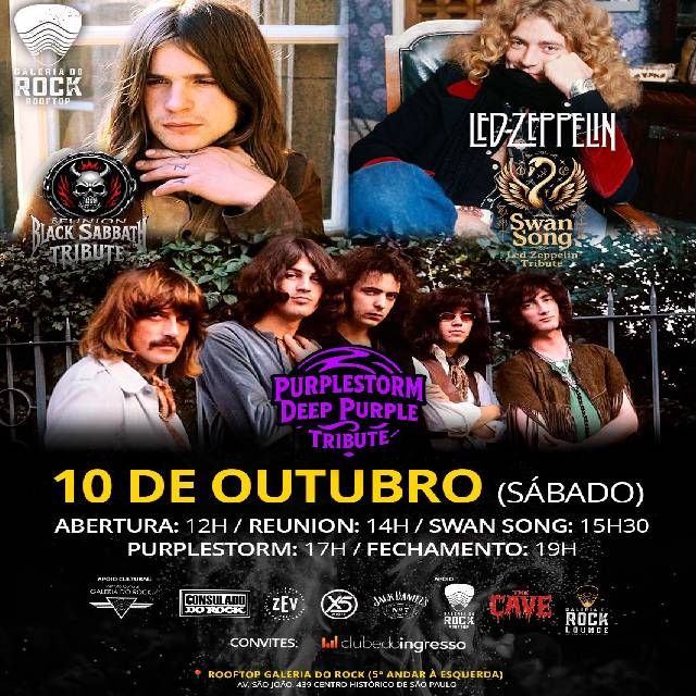 Black Sabbath (Reunion) + Led Zeppelin (Swan Song) + Depp Purple (Purplestorm)