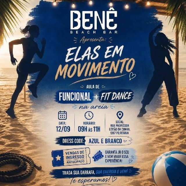 Elas em Movimento Fit Dance + Funcional na Areia
