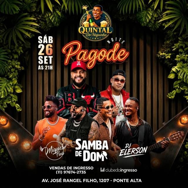 Noite do Pagode com Samba de Dom + Convidados