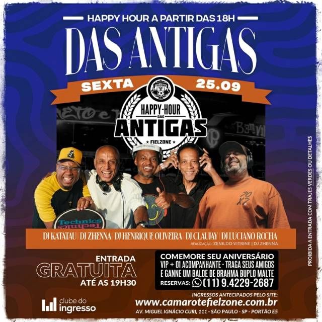 Happy Hour Das Antigas - 25/09