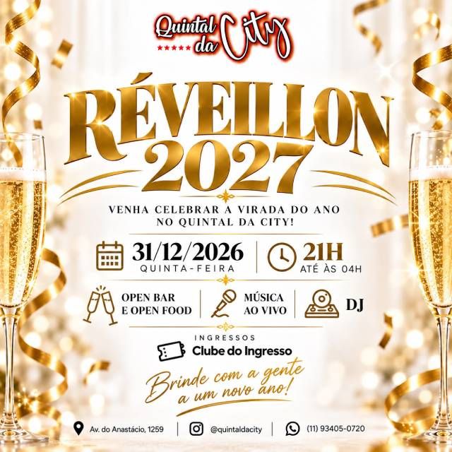 Réveillon 2027 no Quintal da City