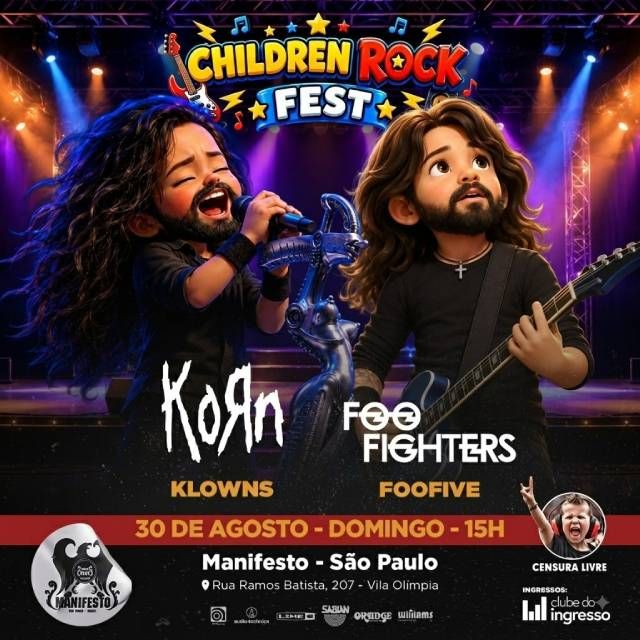 Children Rock Fest - Covers Foo Fighters e Korn