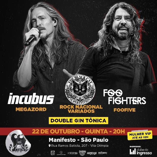 Incubus + Black Cat Superstition + Foo Fighters