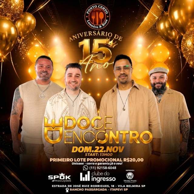 Aniversário de 15 Anos do Ponto Certo com Doce...
