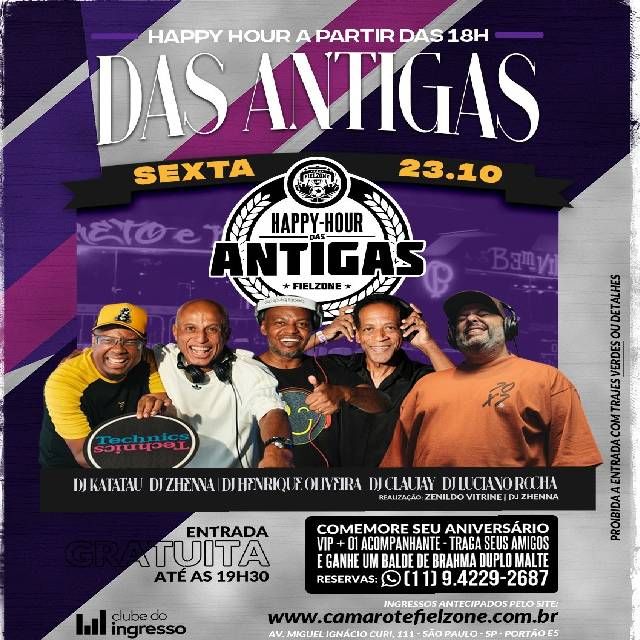 Happy Hour Das Antigas - 23/10