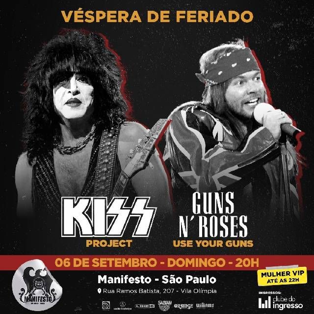 Covers: Guns N Roses e Kiss