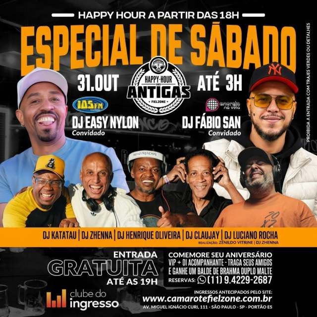 Happy Hour Das Antigas - Especial de Sábado