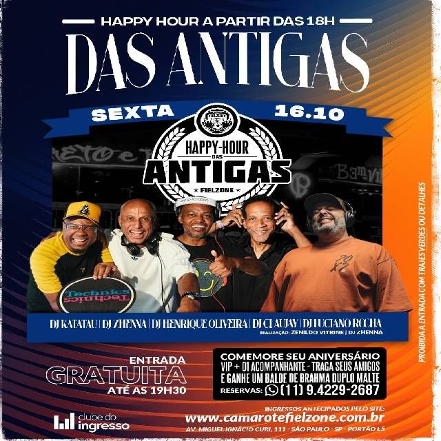 Happy Hour Das Antigas - 16/10
