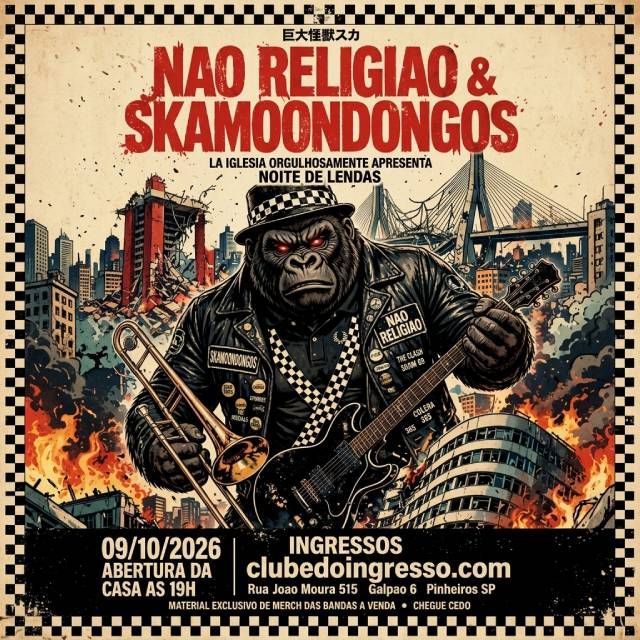 Não Religião + Skamoondongos no La Iglesia