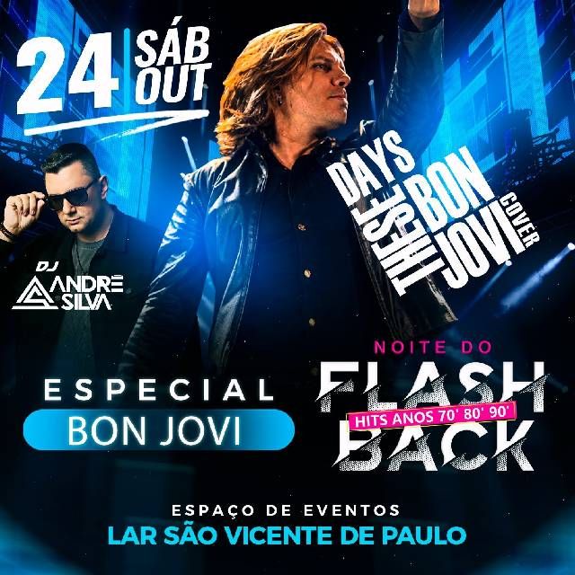 Noite do Flash Back Hits Anos 70' 80' 90' Especial Bon Jovi
