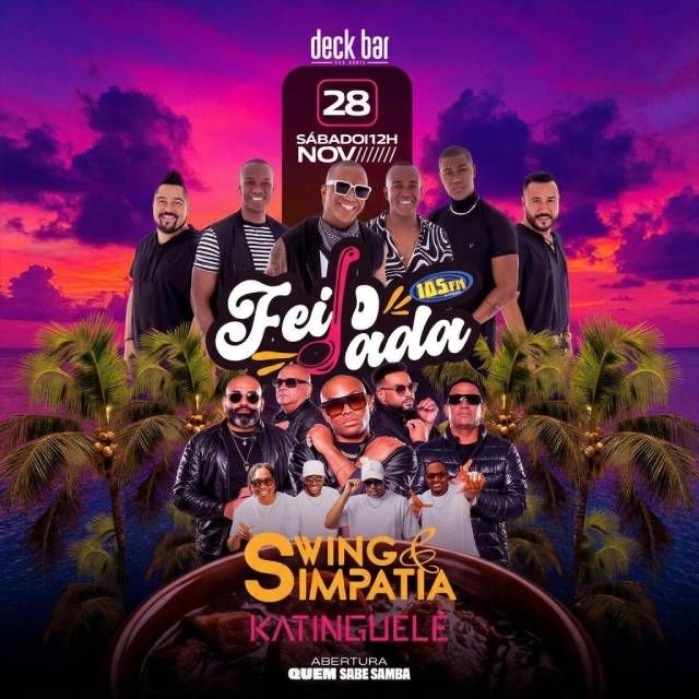 Feijoada 105FM no Deck Bar - 28/11