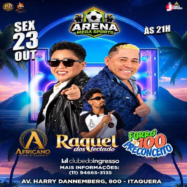 Raquel dos Teclados na Arena Mega Sports