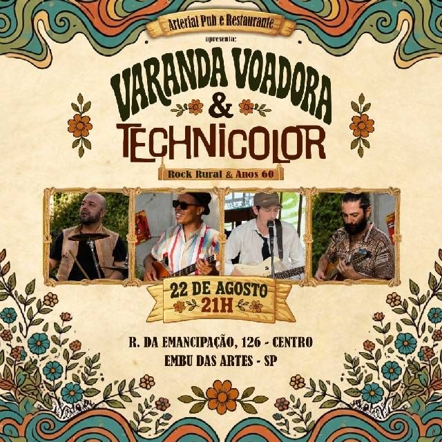 Varanda Voadora e Technicolor Apresentam Rock Rural e Anos 60