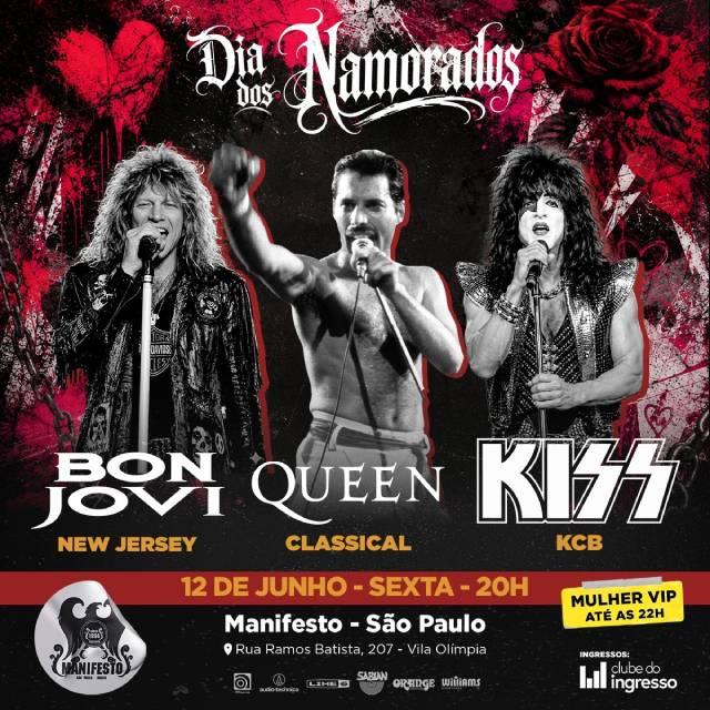 Covers: Bon Jovi, Queen e Kiss